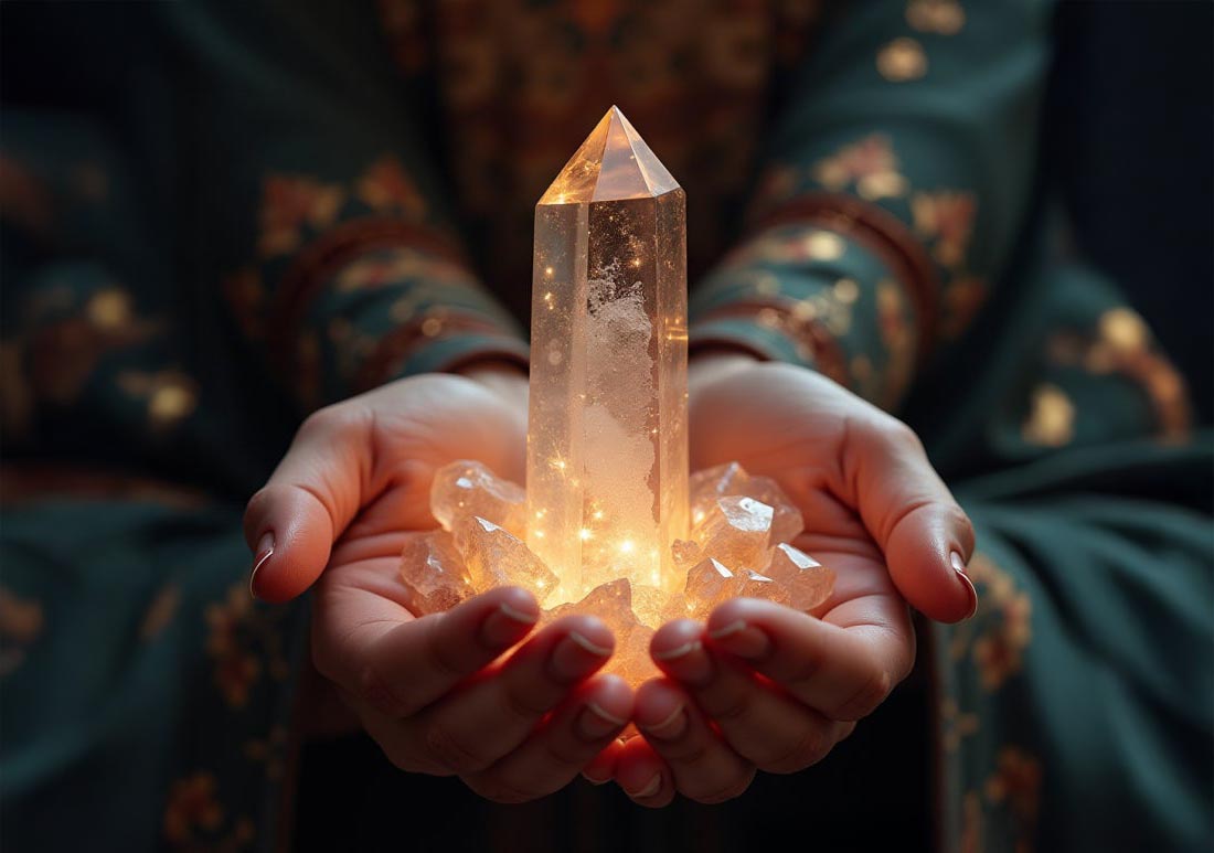 Finding healing crystal